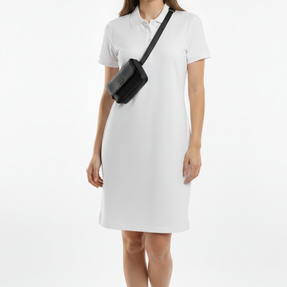 NWT LOFT Lou & Grey White Polo Shirt Dress Size Medium Petite